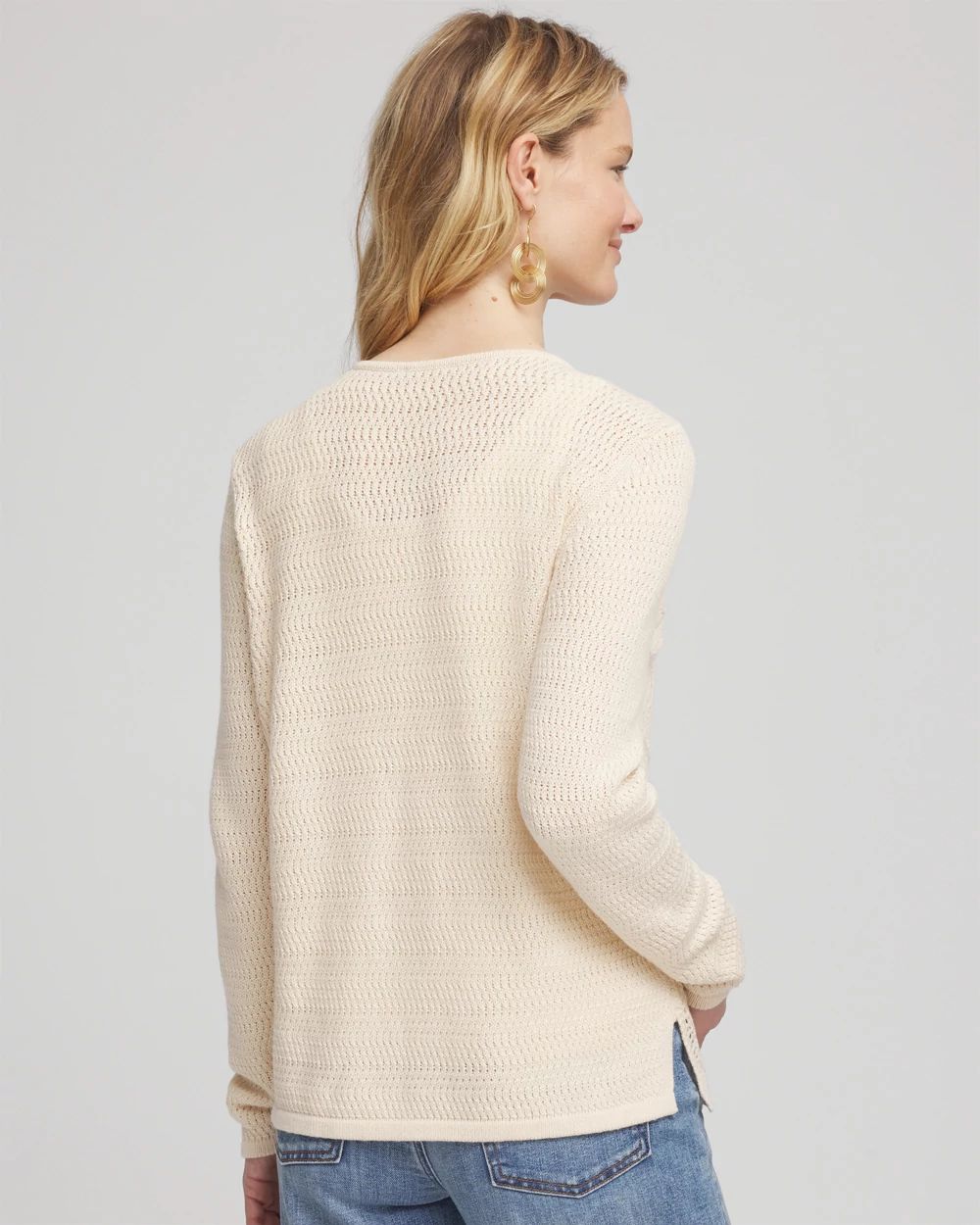 Soutache-Lace Knit Cardigan