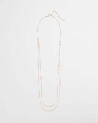 Pink Double-Strand Necklace
