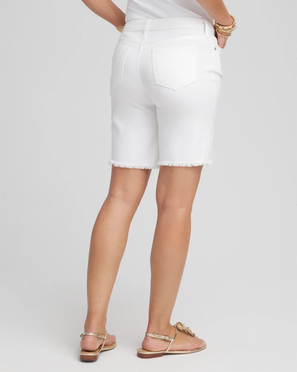 So Slimming® Frayed Girlfriend Jean Shorts