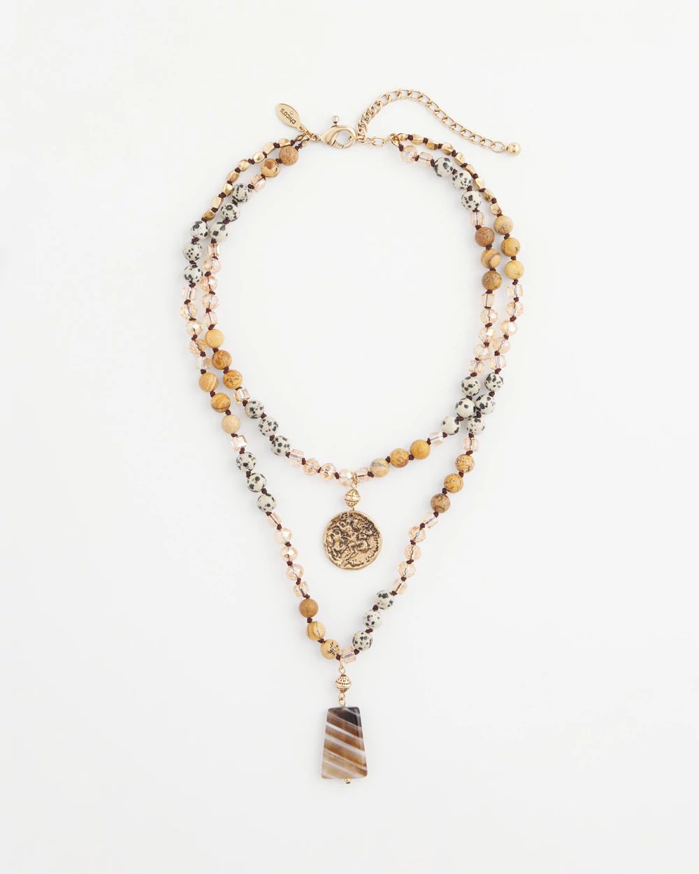 Jasper Layered Pendant Necklace