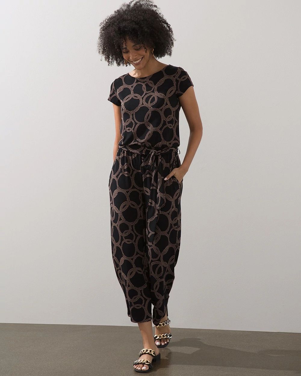 Travelers Dot Print Jumpsuit
