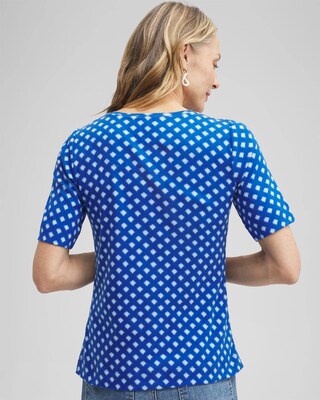 Checkered Everyday Elbow Sleeve Tee click to view larger image.