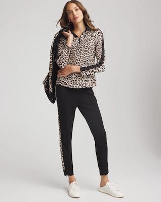 Zenergy® UPF Animal-Print Half-Zip Pullover Top click to view larger image.