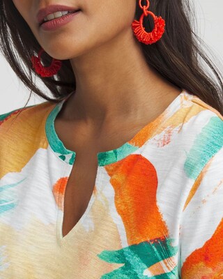 Watercolor Notch Neck Tee