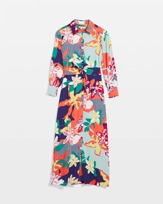 Floral Maxi Shirt Dress