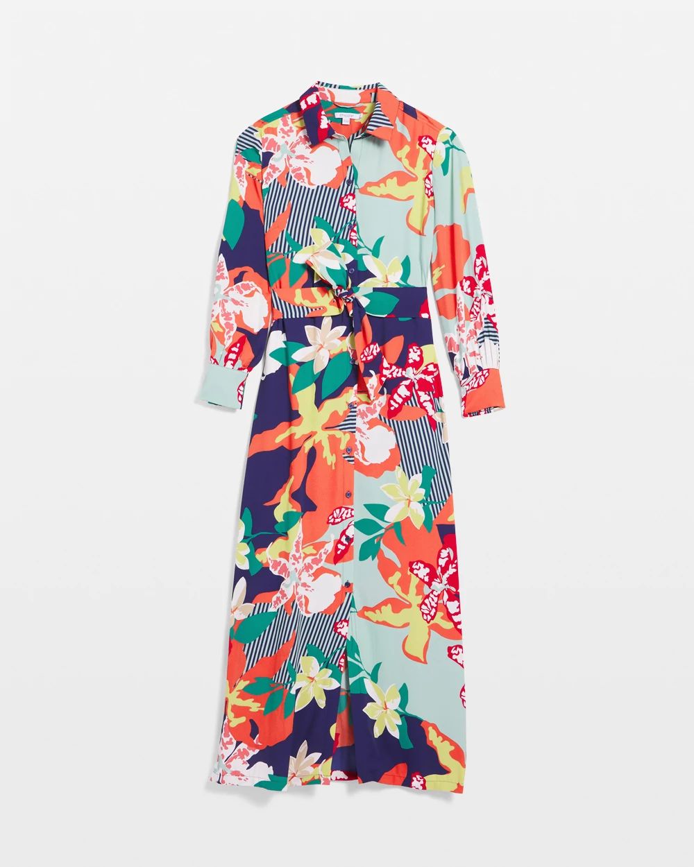 Floral Maxi Shirt Dress