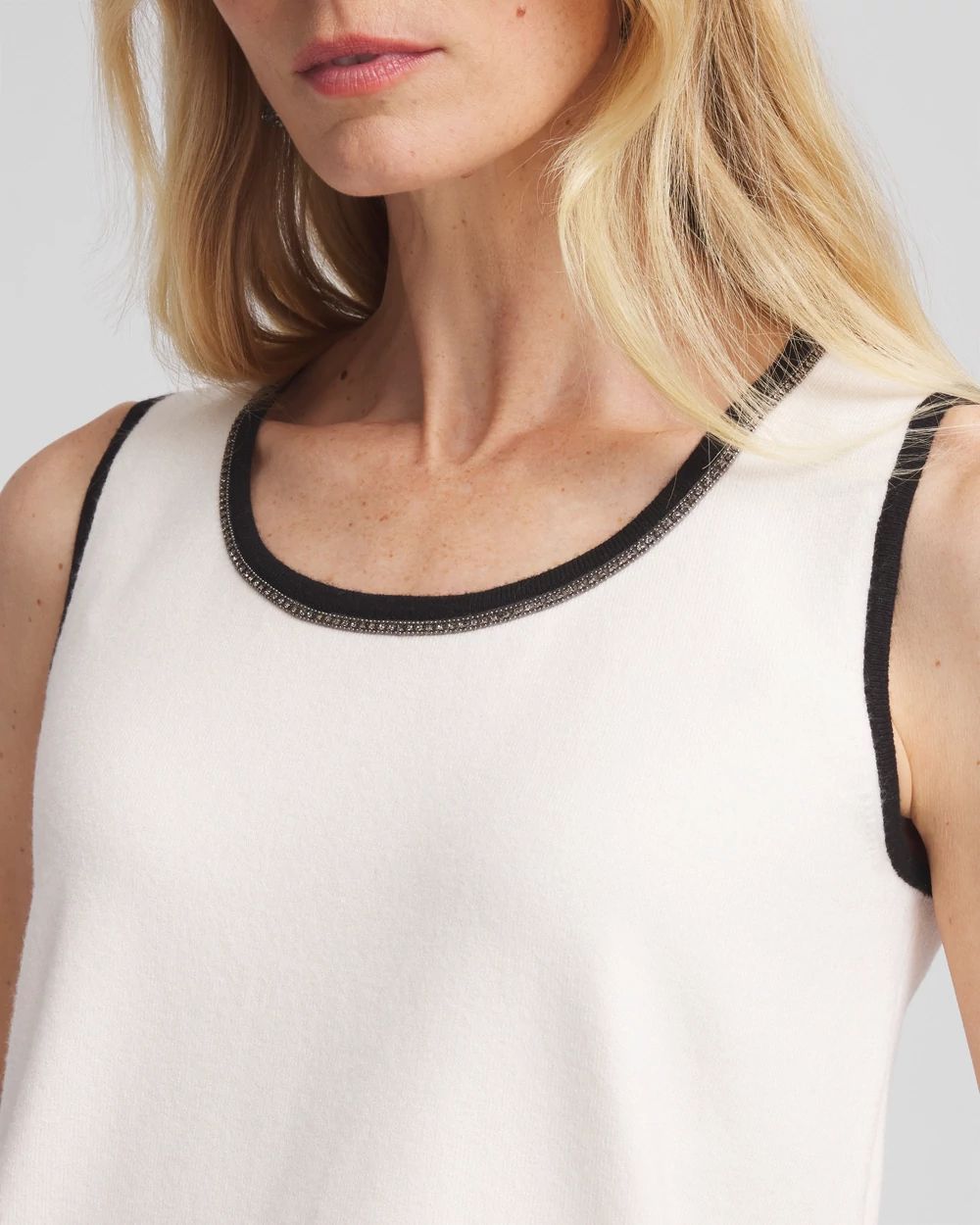 Zenergy® Luxe Cashmere Blend Ballchain Tank click to view larger image.