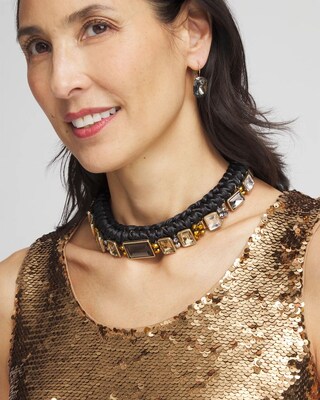Embellished Braided Collar Necklace