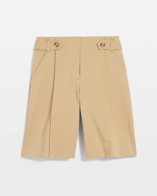 Sateen Tab-Front A-line Shorts click to view larger image.
