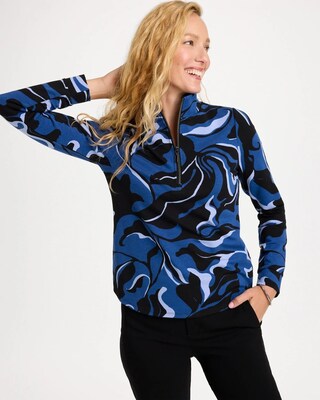 Zenergy® French Terry Bloom Half-Zip Pullover