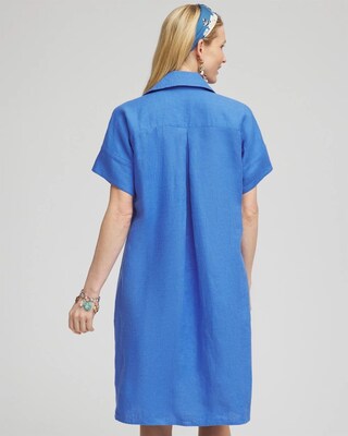 High-low Linen Shirtdress click to view larger image.