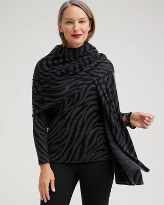 Grey Zebra Cashmere Wrap