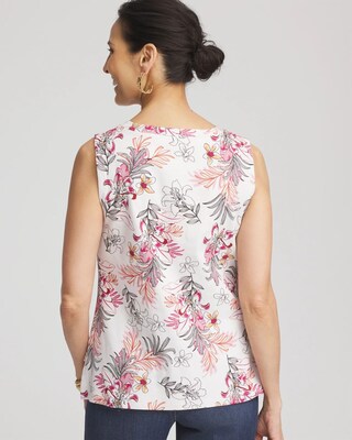 Floral Sleeveless V-Neck Tank click to view larger image.