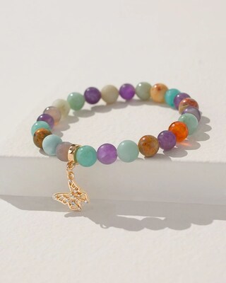 Matted Beaded Stretch Bracelet