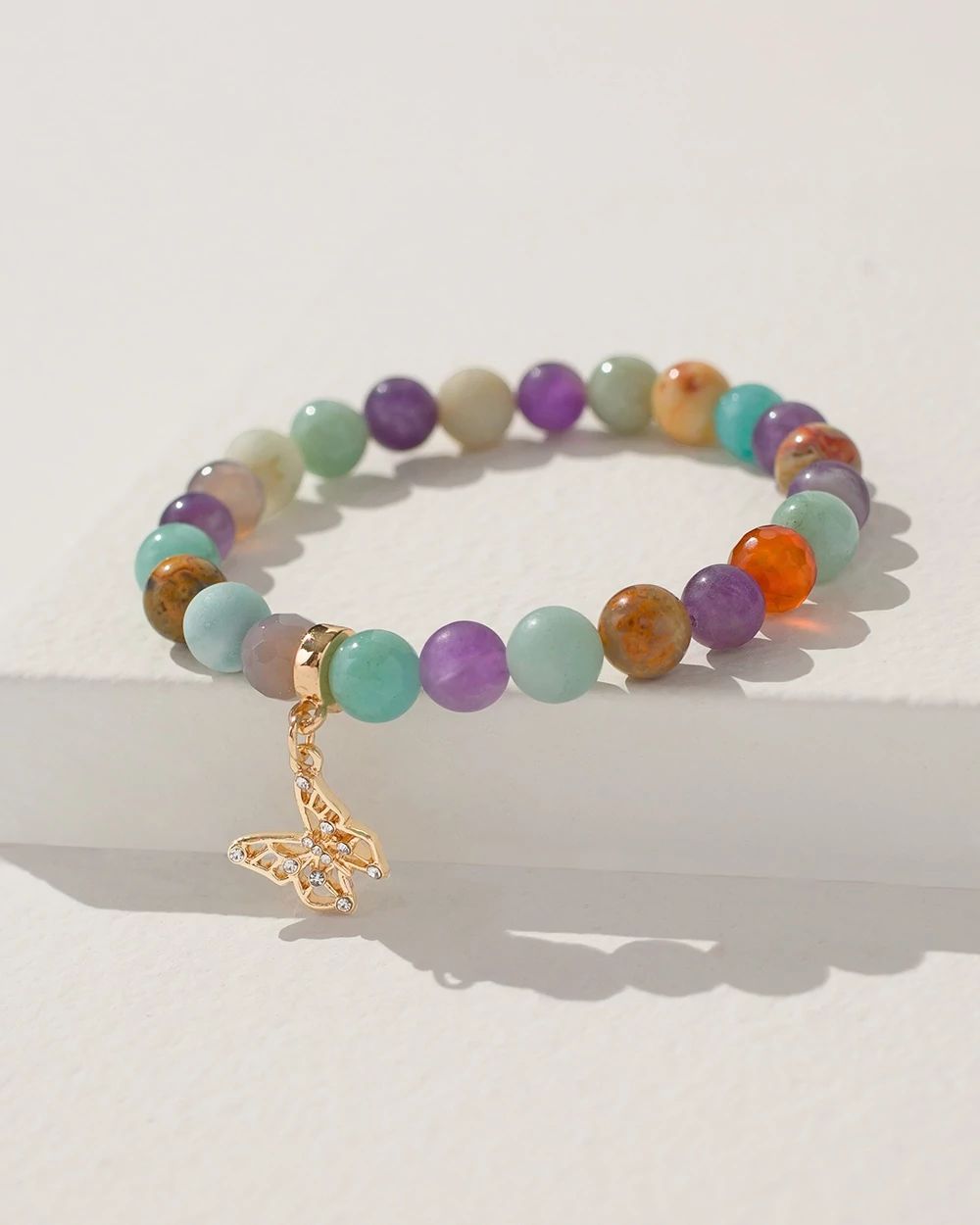 Matted Beaded Stretch Bracelet