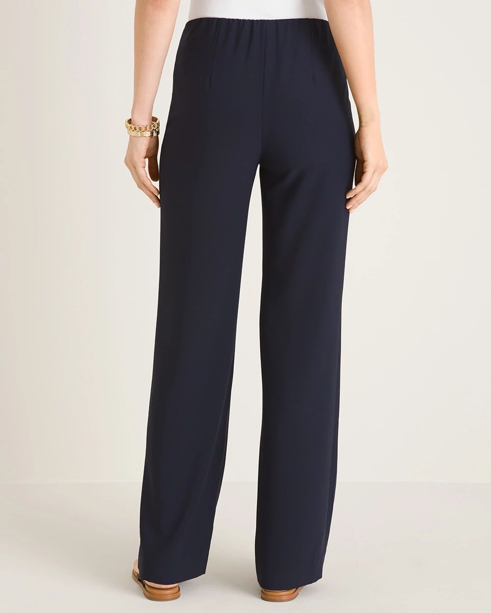 Side-Zip Wide-Leg Pants