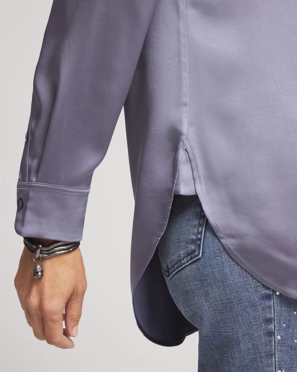 Satin High-low Tunic
