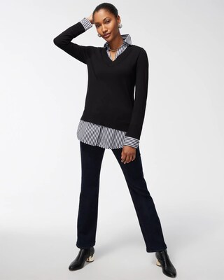 Denim Slim Pull-On Boot-Cut Jeggings