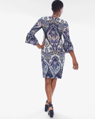 V-Neck Paisley Dress