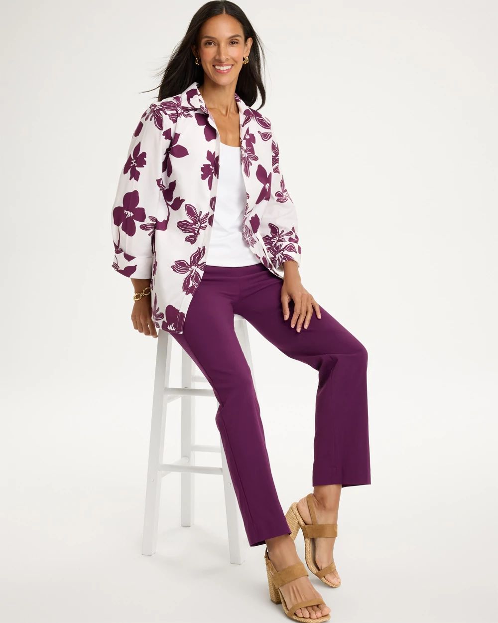 No Iron™ Stretch Pompeii Print Shirt