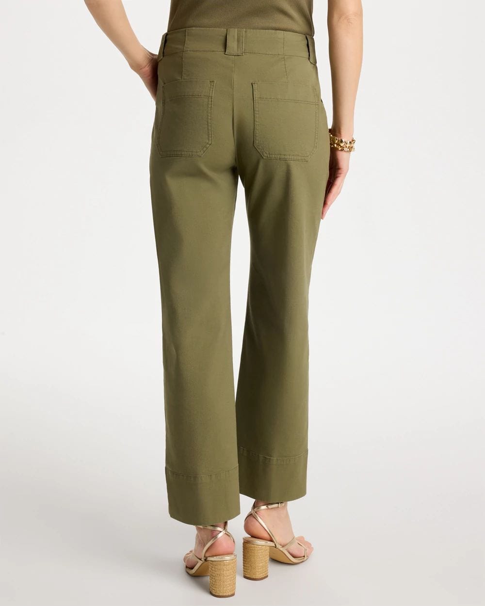 High Hem Straight Crop Pants click to view larger image.