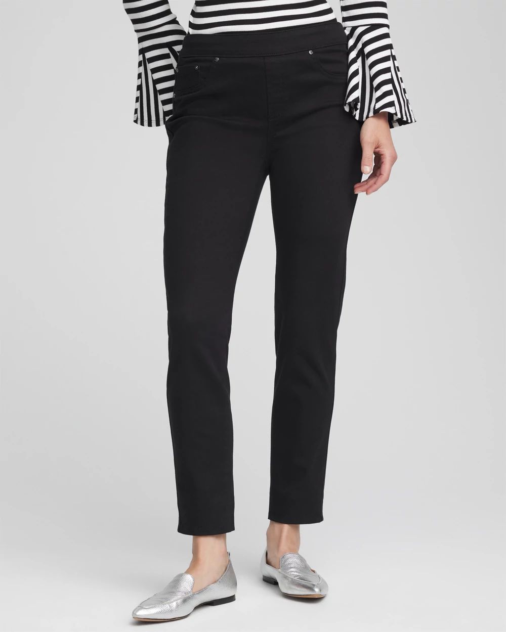 Pull-On Slim-Fit Ankle Jeggings