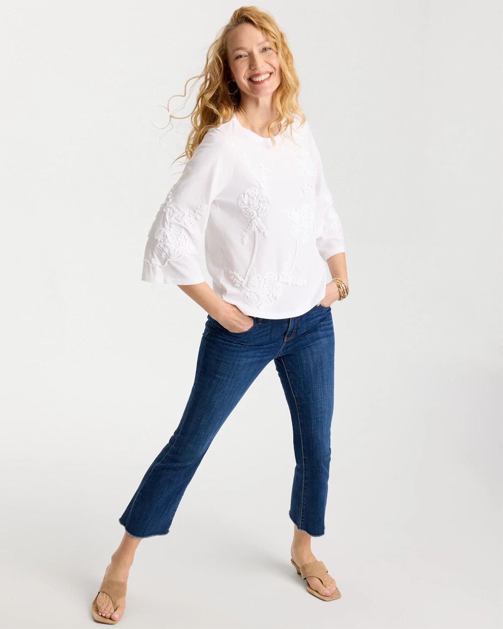 Soutache Elbow Sleeve Tee