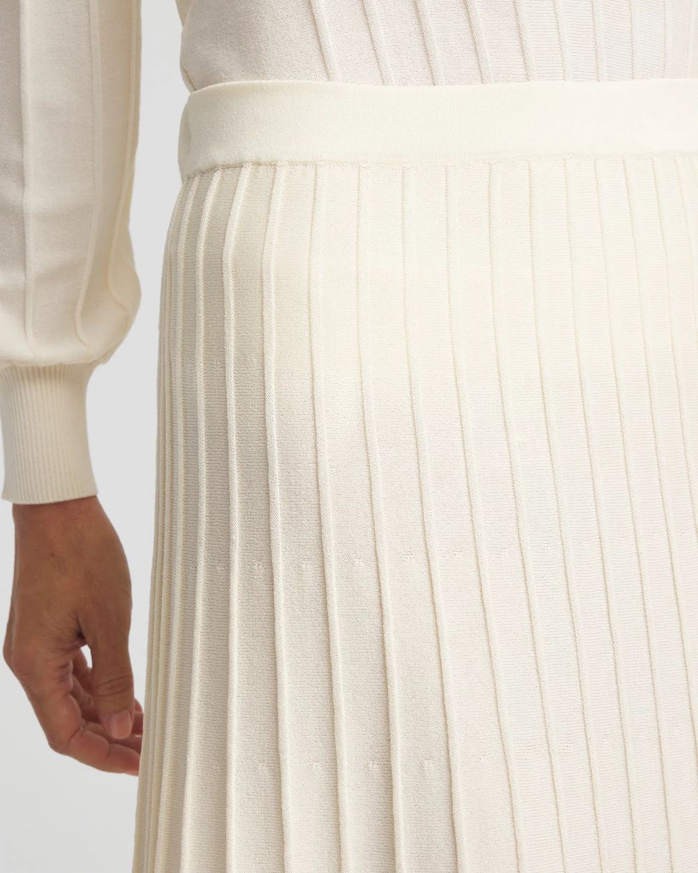 Pleated Knit Skirt