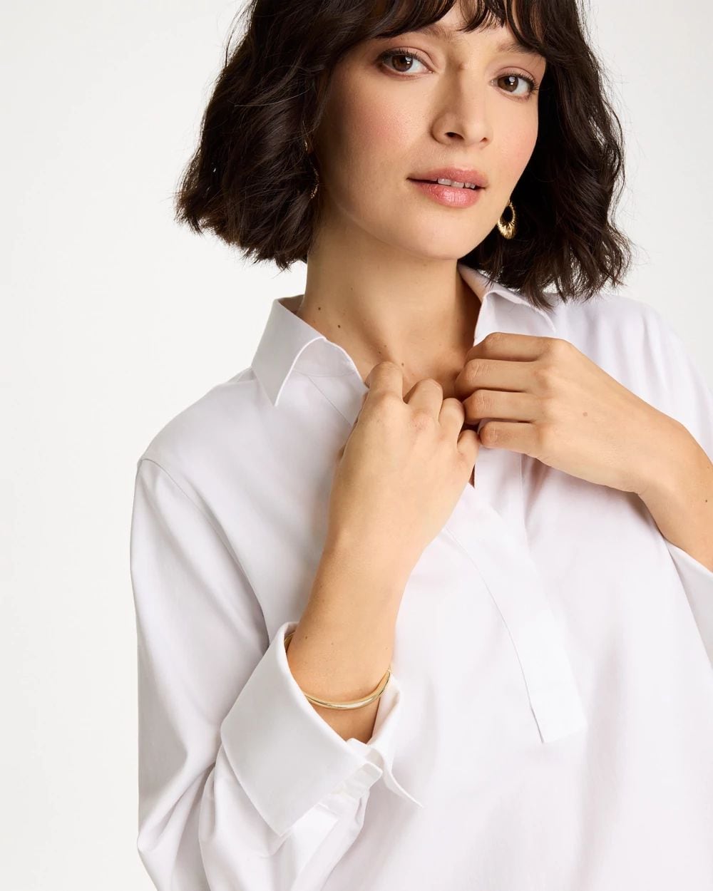 No Iron™ Stretch Popover Tunic click to view larger image.