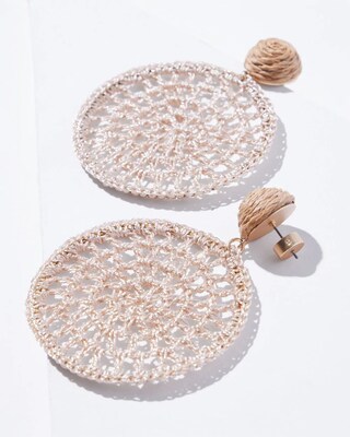 Crochet Drop Hoop Earrings