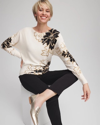 Ella Dolman Artisinal Pullover Sweater click to view larger image.