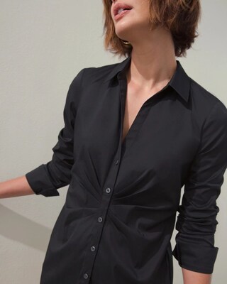 Poplin Pleated Shirt