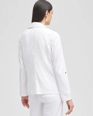 Linen Blend Stretch Blazer click to view larger image.