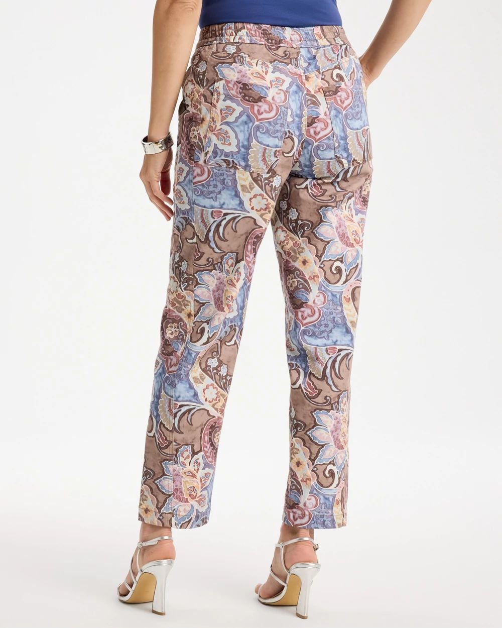 Printed Cotton Twill Barrel Pants click to view larger image.