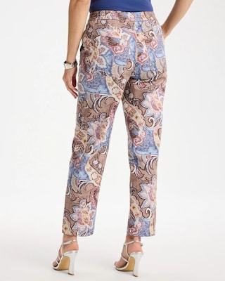 Printed Cotton Twill Barrel Pants click to view larger image.
