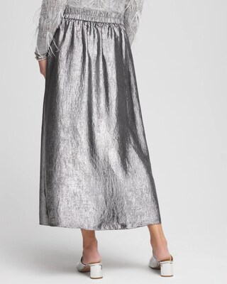 Metallic Satin Maxi Skirt click to view larger image.