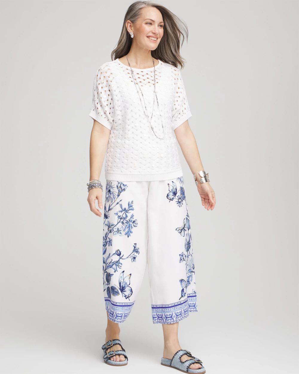 Dolman Pointelle Sweater