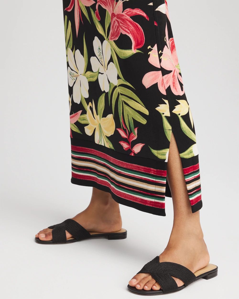 Travelers™ Tropical-Lily Midi Skirt