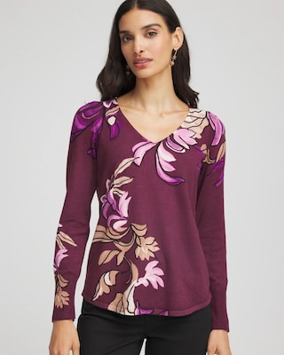 Ella V-Neck Artisinal Pullover Sweater