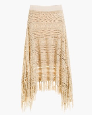 Crochet Fringe Detail Handkerchief Hem Skirt