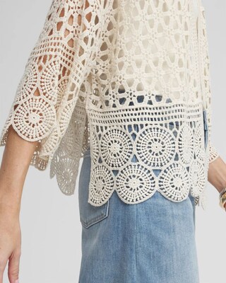 Crochet Cotton Kimono click to view larger image.