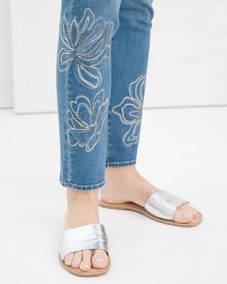 Chain-Trim Pull-On Jeggings