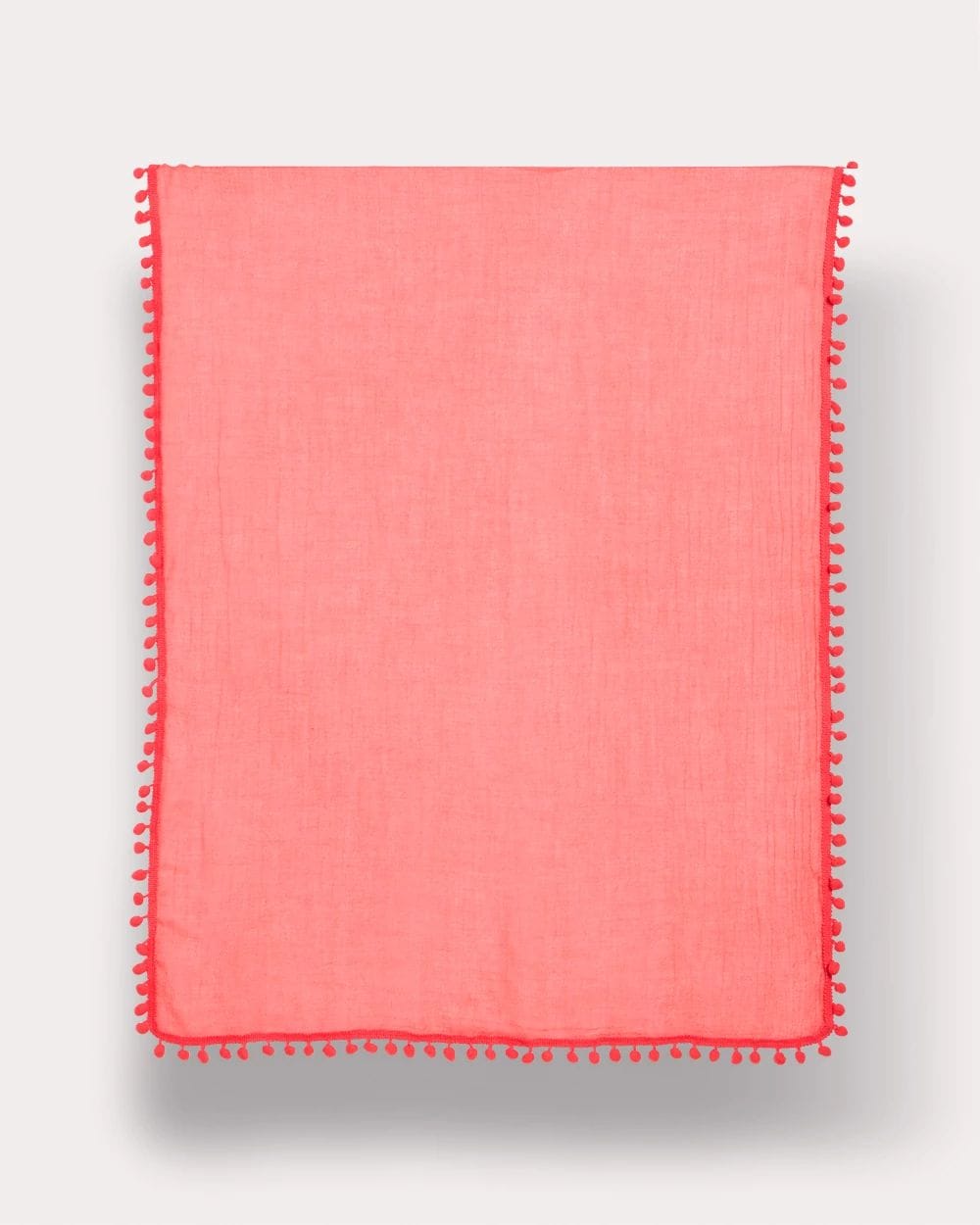 Pom Pom Oblong Scarf click to view larger image.