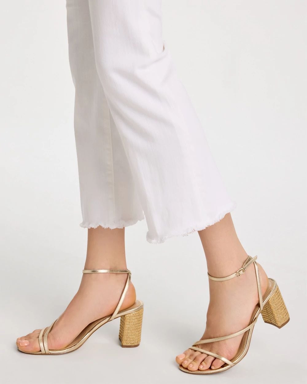 Petite No Stain Girlfriend Fray Hem Kick Flares click to view larger image.