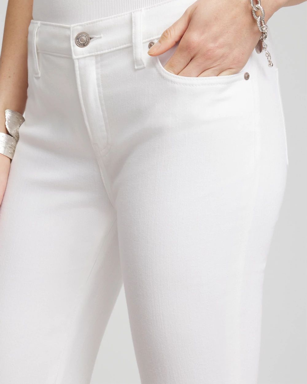 No Stain Girlfriend Fray Hem Kick Flare Jeans
