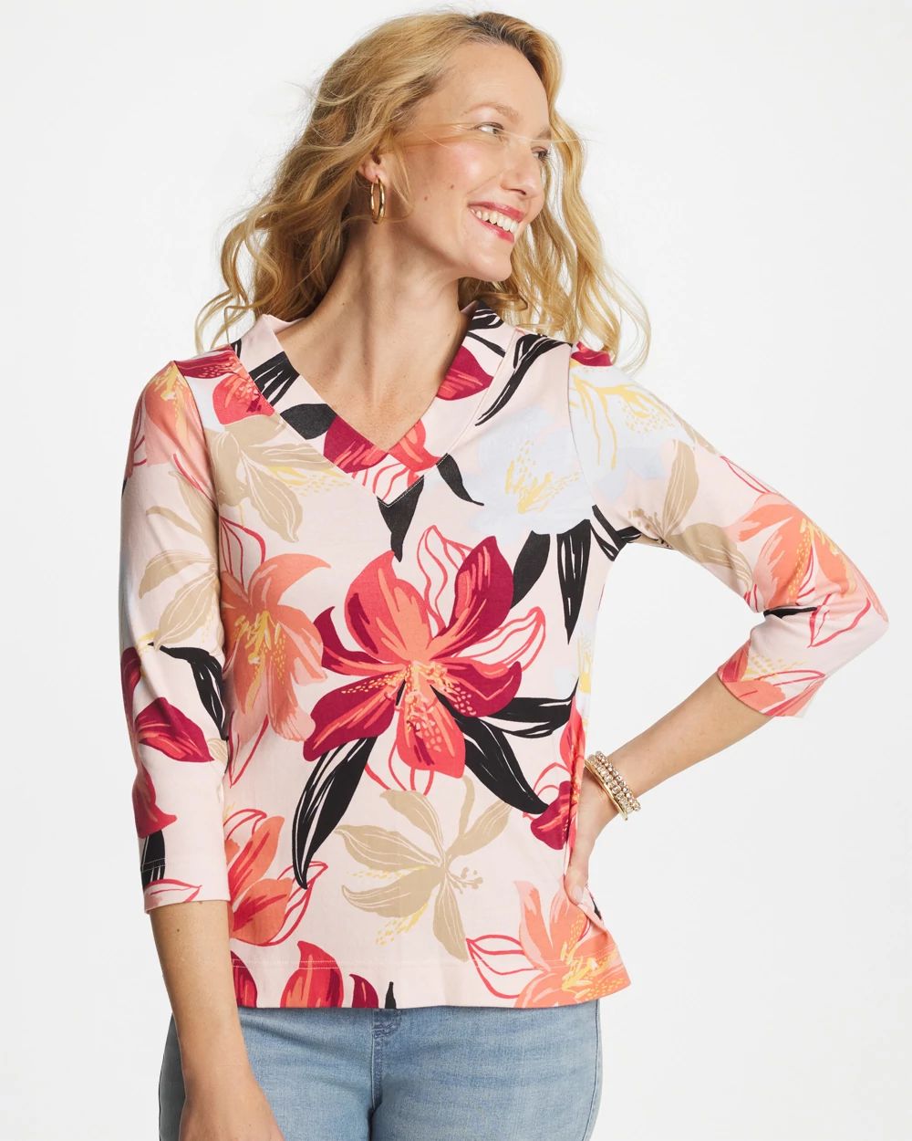 Pima Cotton 3/4 Sleeve Tee