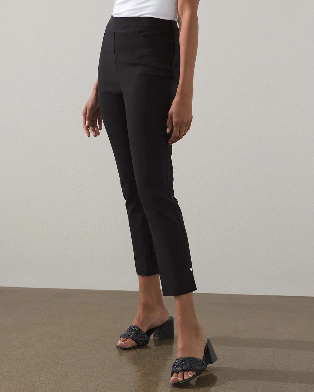 Brigitte Rivet Hem Slim Ankle Pants