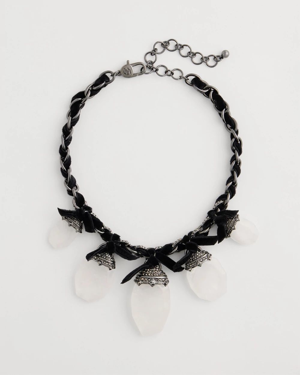 Cut Ice Collection Quartz Stone Bib Necklace