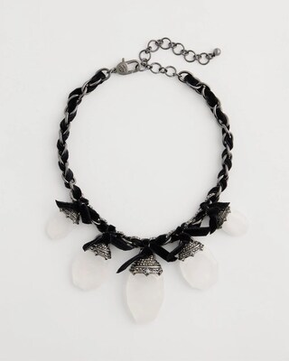 Cut Ice Collection Quartz Stone Bib Necklace