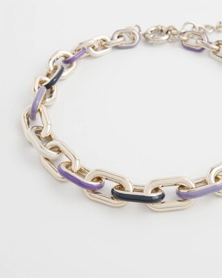 Chain Link Bib Necklace click to view larger image.